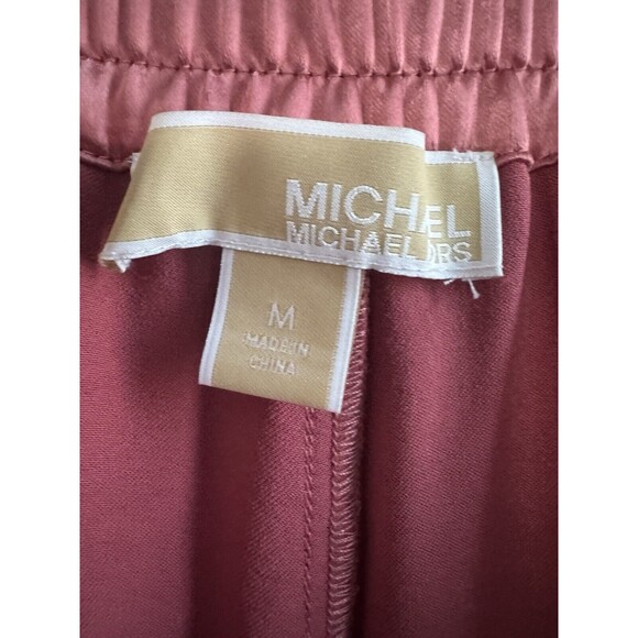 Michael Kors pants Women's Solid Satin Cargo Zippered Pants Dusty Rose size M - Picture 9 of 15